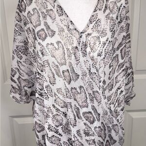 Bohemian Airy Casual Chic Sheer Animal Print Kimono Coastal Vibes Halo & Hazzard